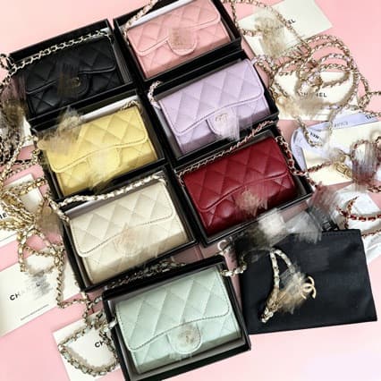 TK Hot Style Mini Chanel-style Coin Purse Card Holder Women's New Small Chain Bag Crossbody Shoulder Bag Waist Bag