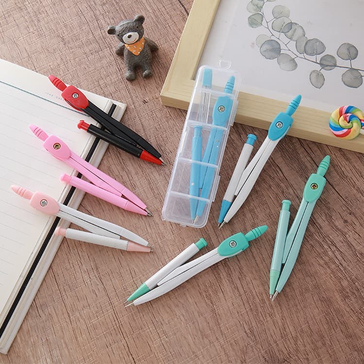 Creative stationery metal compass set for primary and secondary school students, drawing tools for exams, wholesale, for painting, design, and drafting.
