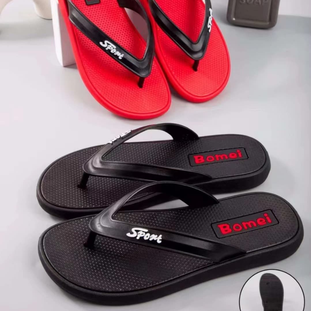 Xinbomei 2023 New Men's Flip Flops Wholesale Simple Anti-Slip Durable Outdoor Beach Sandals Flip Flops