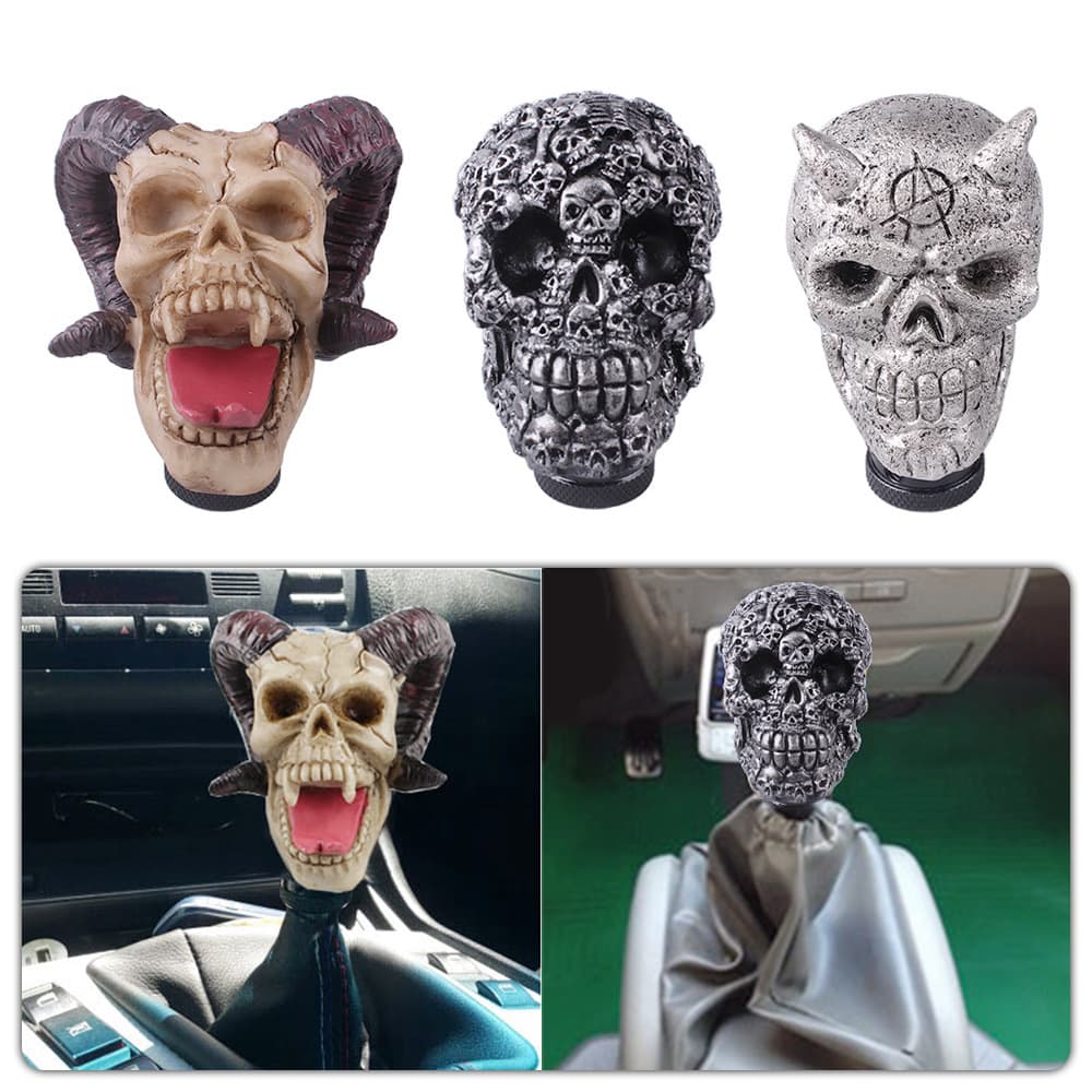 Car Shift Knob Custom Skull Gear Shift Lever Head Manual Automatic