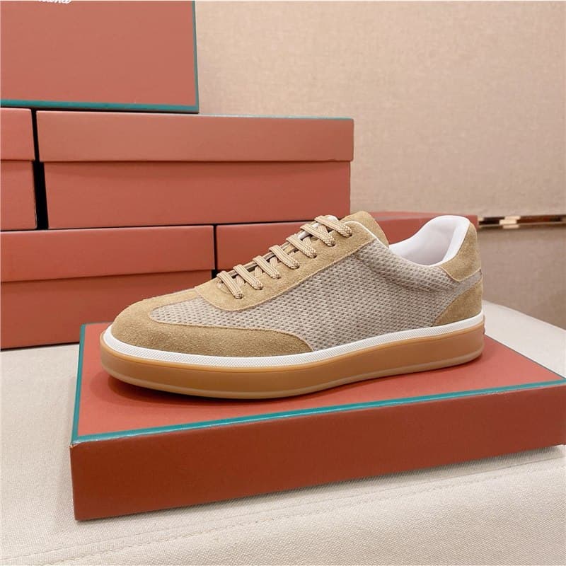 New simple and versatile casual shoes, cowhide stitching, mesh, comfortable, breathable casual shoes, non-slip, wear-resistant, men's fashion