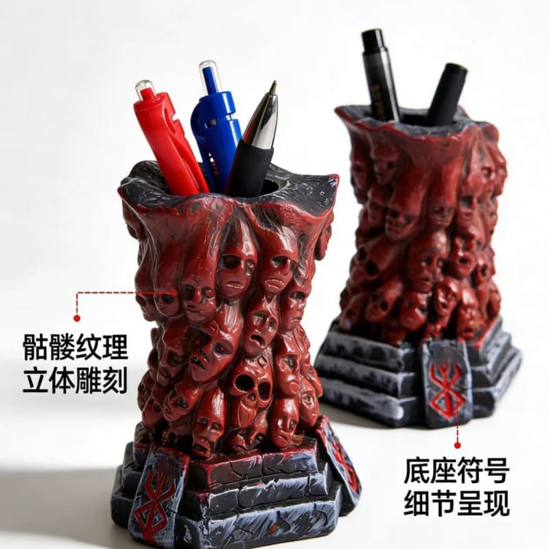 Creative Halloween Desktop Decoration Demon Rage God Hand Pen Holder Legendary Figure Vinyl Ornament Craft