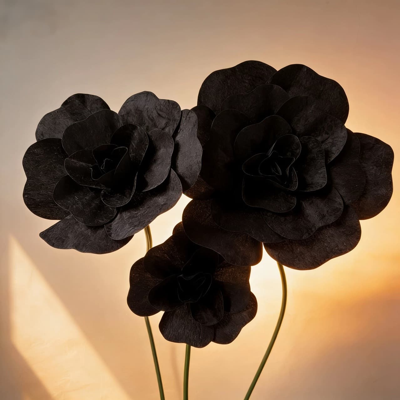 Wedding Velvet Black Rose Artificial Flowers Window Display Wedding Props Festival Background Decoration Photography Peony