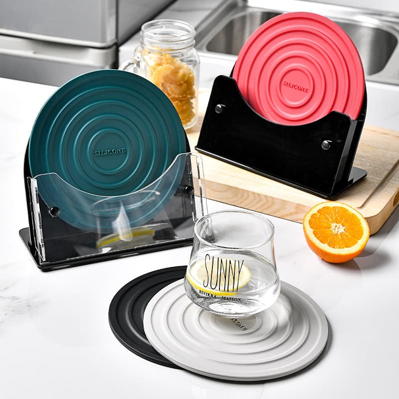 Silicone Heat Insulation Pad Set High Temperature Pot Holder Coaster Kitchen Household Heat Resistant Insulation Pad