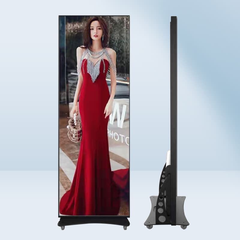 Custom Smart P2.5 Advertising Screen LED Poster Screen Store Vertical Mirror Screen Indoor Full Color LED Display