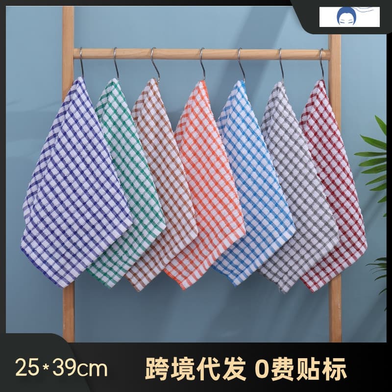 Modern Simple Style Kitchen Towel Cotton Polyester Blend Color Woven Dishcloth Hand Towel Tea Towel for Restaurant Use