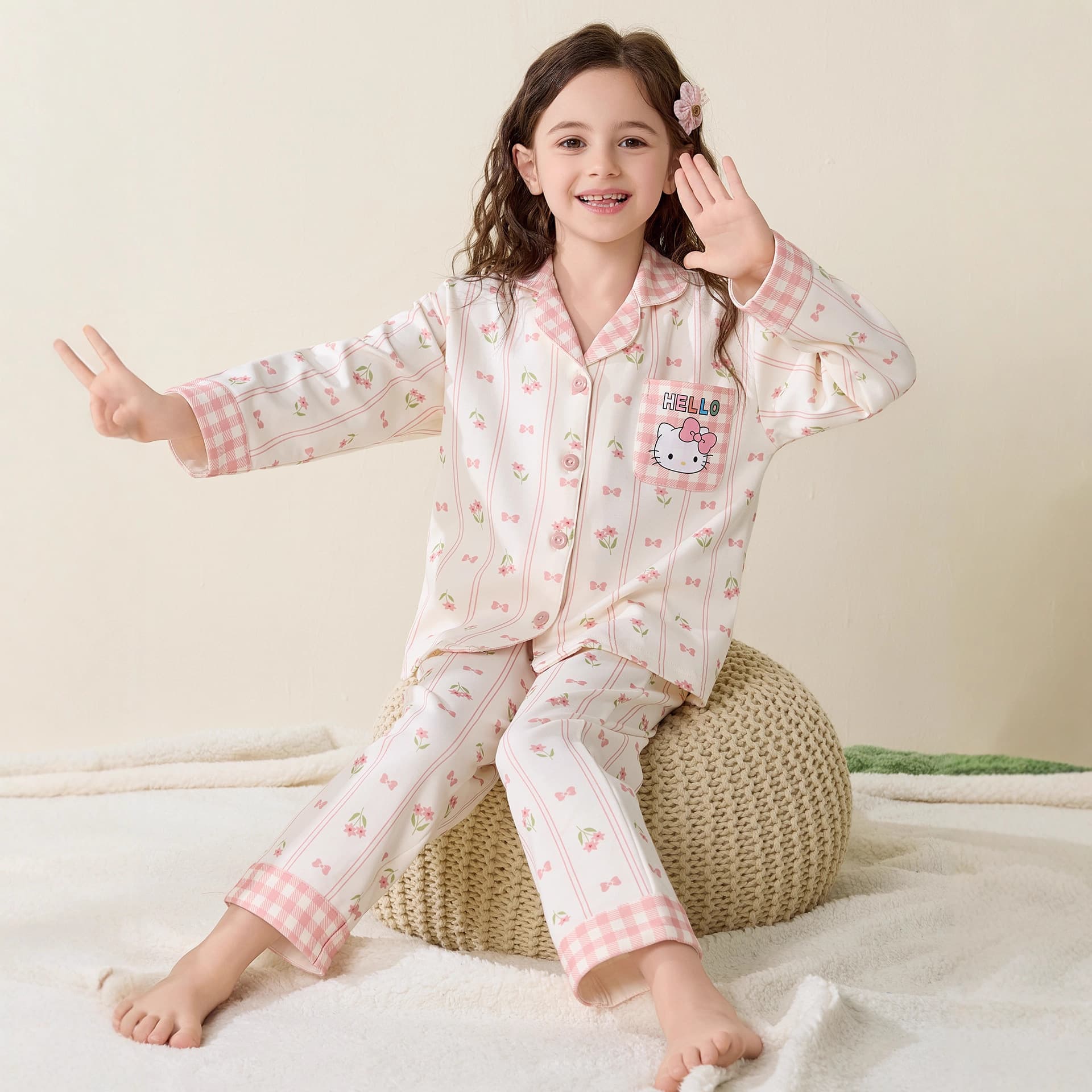 Children's Pajamas Girls 2025 New Class A Cotton Long Sleeve Spring Autumn Cartoon Cute Homewear