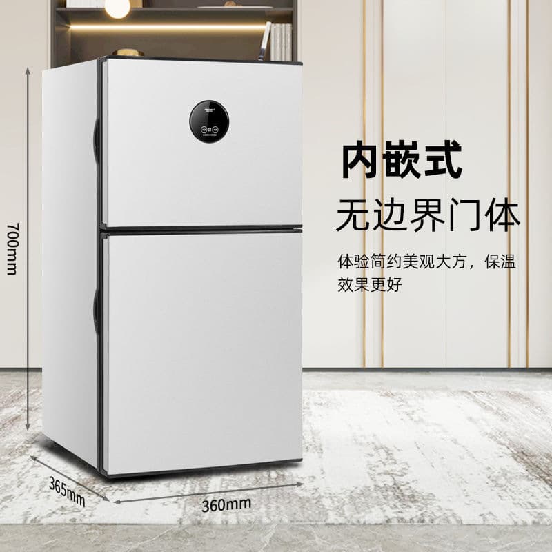 Small Refrigerator Double Door Large Freezer Refrigeration Energy-Saving Dual Temperature for Home, Rental, Dormitory, Car Dual-Use Compact on AliExpress