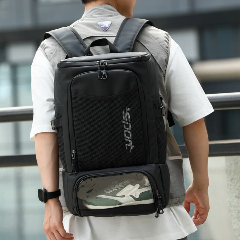 Backpack outdoor sports water-repellent large-capacity backpack travel leisure multi-functional independent shoe compartment fitness bag