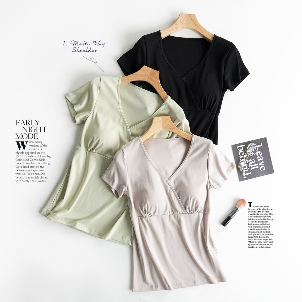 Nursing Top Short Sleeve Maternity Pajama Single Piece Homewear Postpartum Breastfeeding T-Shirt Spring Summer Thin Cotton Half Sleeve