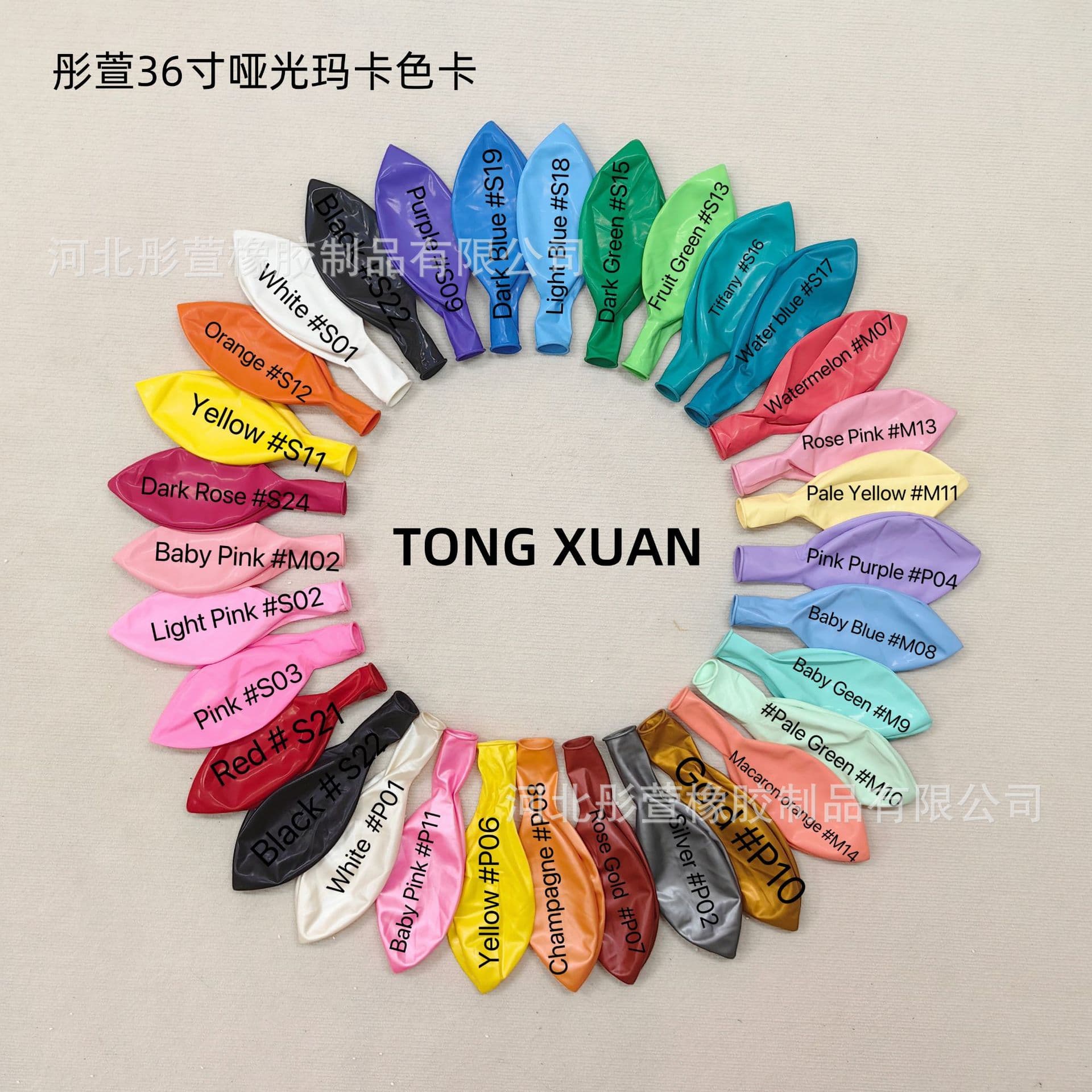 Tong Xuan factory wholesale 36 inch visit to the United States standard Maca round balloon wedding site explosion Amazon cross-border park