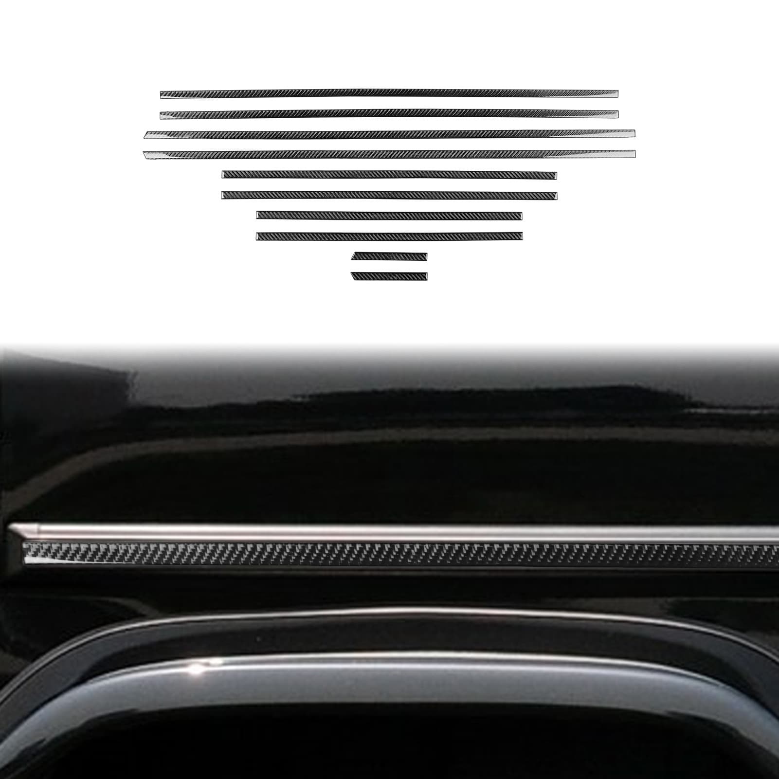 For Mercedes-Benz G-Class W463/464 G500 G63 AMG Style Carbon Fiber Body Side Stripe Trim