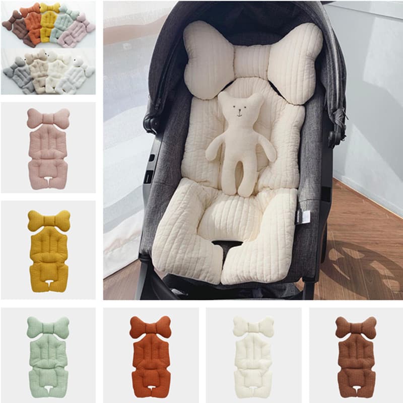 Wholesale Korean Style Stroller Seat Pad Baby High Chair Cotton Cushion Safety Seat Thickened Back Cushion All-Season Universal