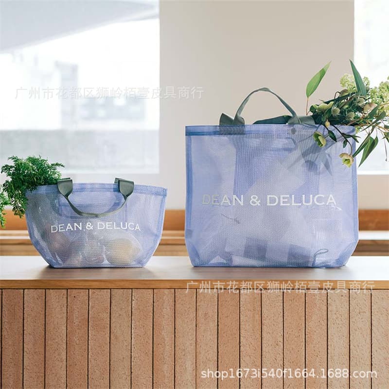 Japanese dean&deluca beach bag large capacity tote bag fashion simple letter summer handbag