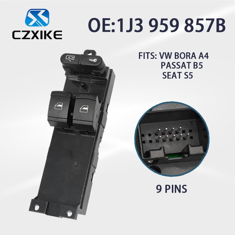 1J3 959 857 Power Window Switch Assembly for VW Bora A4 Passat B5