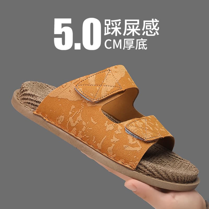 Slide Sandals Large Size Birkenstock Sandals for Men New Summer Trendy Brand Outdoor Beach Sandals Anti-Slip Thick Sole Sandals