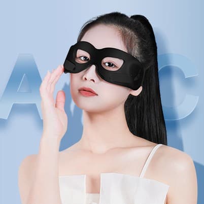 New silicone eye massager, wearable home use, microcurrent eye mask, sleep aid, heated eye massager.