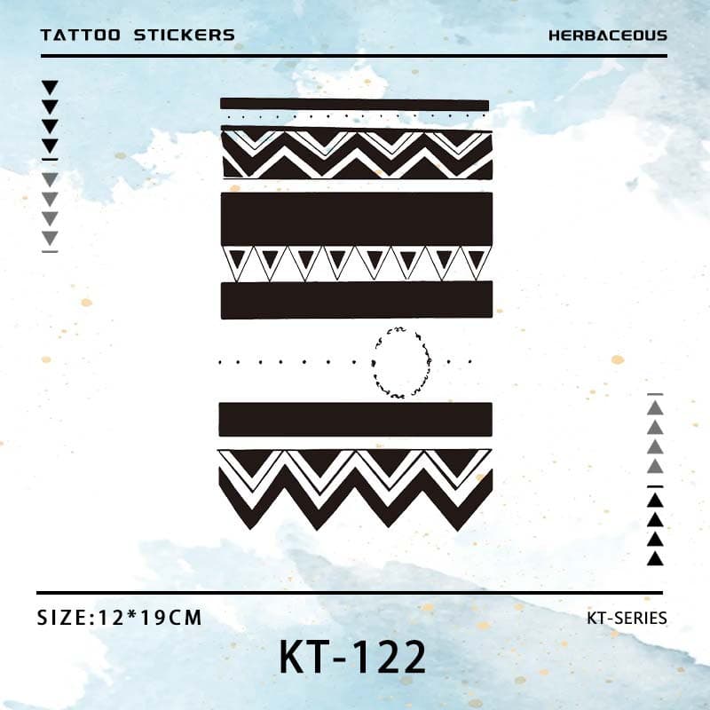 Armband herbal juice simulated tattoo tattoo sticker for men waterproof long-lasting flower arm semi-permanent non-reflective pattern sticker