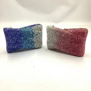 Stone Clutch Bag Cross-border Crystal Rhinestone Evening Bag Party Banquet Dress Bag Handheld Women's Bag Full Rhinestone