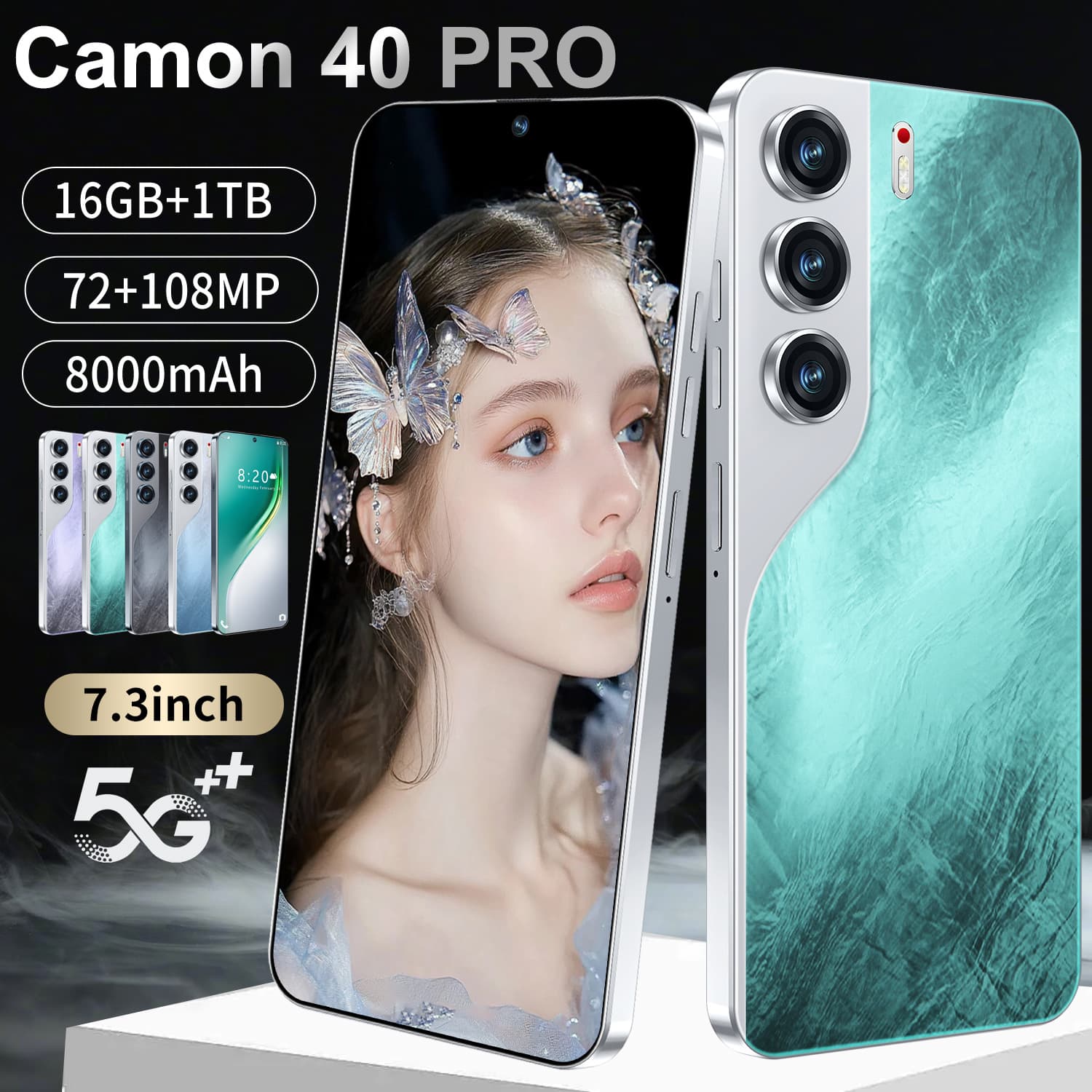 Cross-border Camon40 Pro smart Android phone 16+1T 7.3-inch super large screen AliExpress can be shipped on behalf of