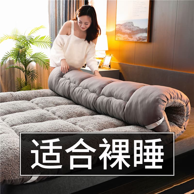 Thickened Lambswool Mattress Topper Soft Cushion for Home Tatami Dormitory Single Student Bed Sponge Mattress Pad Quilt