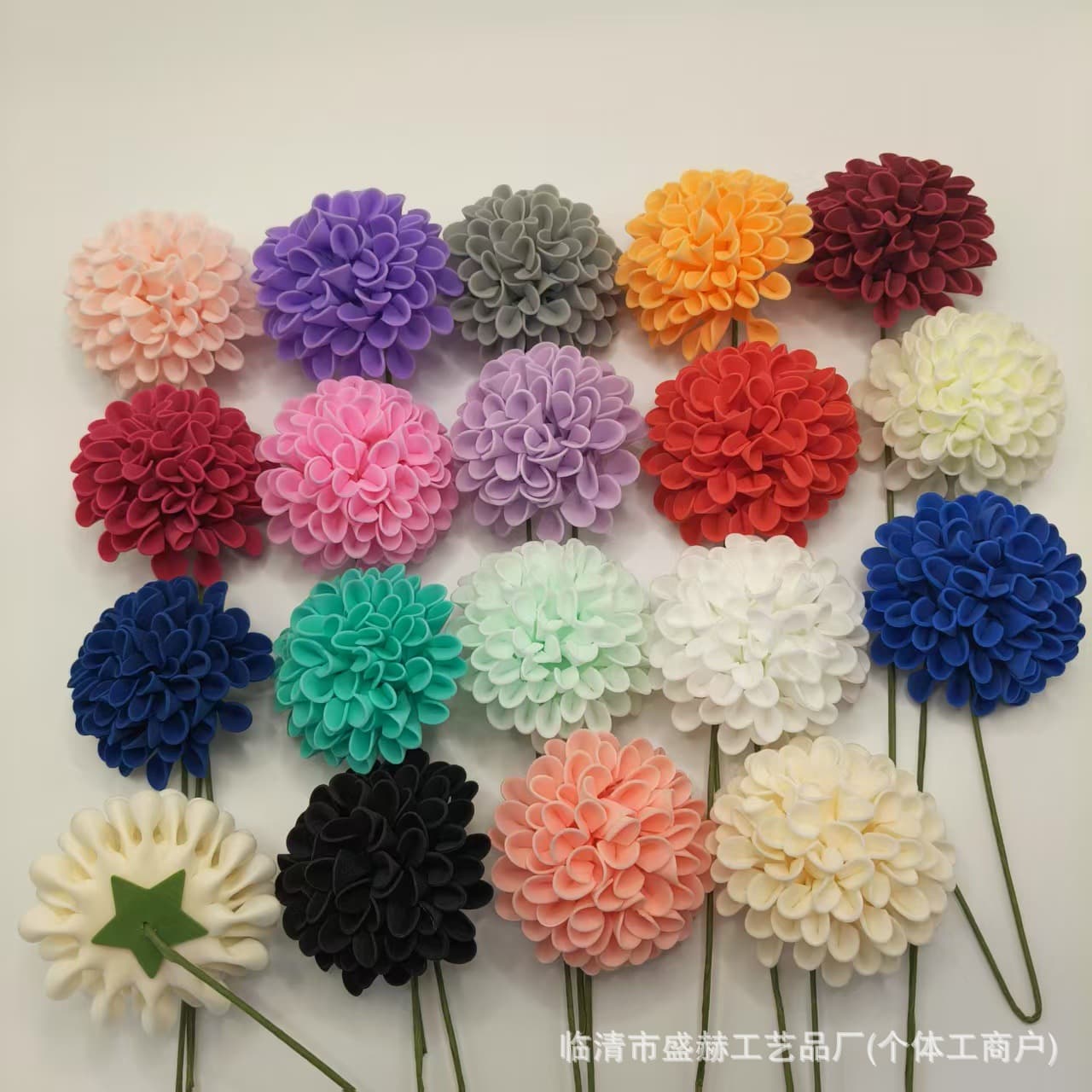 Manufacturer's New PE Foam Dahlias, Hydrangeas, and Artificial Chrysanthemums for Bridal Bouquets, Wedding Supplies, and Home Decor