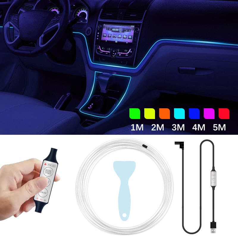New EL Strip with Multi-Color Cold Light Car Atmosphere LED Light RGB Light Wire Door Gap Light Strip