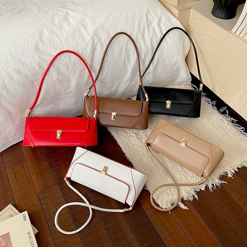 Summer New Baguette Bag Fashion Minimalist Women's Bag Casual Handbag Small Square Bag for Women Single Shoulder Niche Crossbody Bag