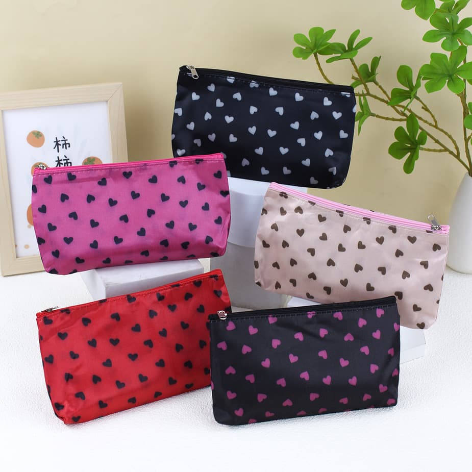 Wholesale Cosmetic Bag Cute Toiletry Pouch Storage Bag Women's Bag Toiletry Handbag Love Heart Cosmetic Bag Toiletry Bag
