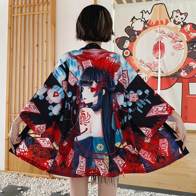 Summer Chinese style sun protection clothing, student Tang suit, literary style modified kimono, couple outfit, cardigan, light jacket, trendy top