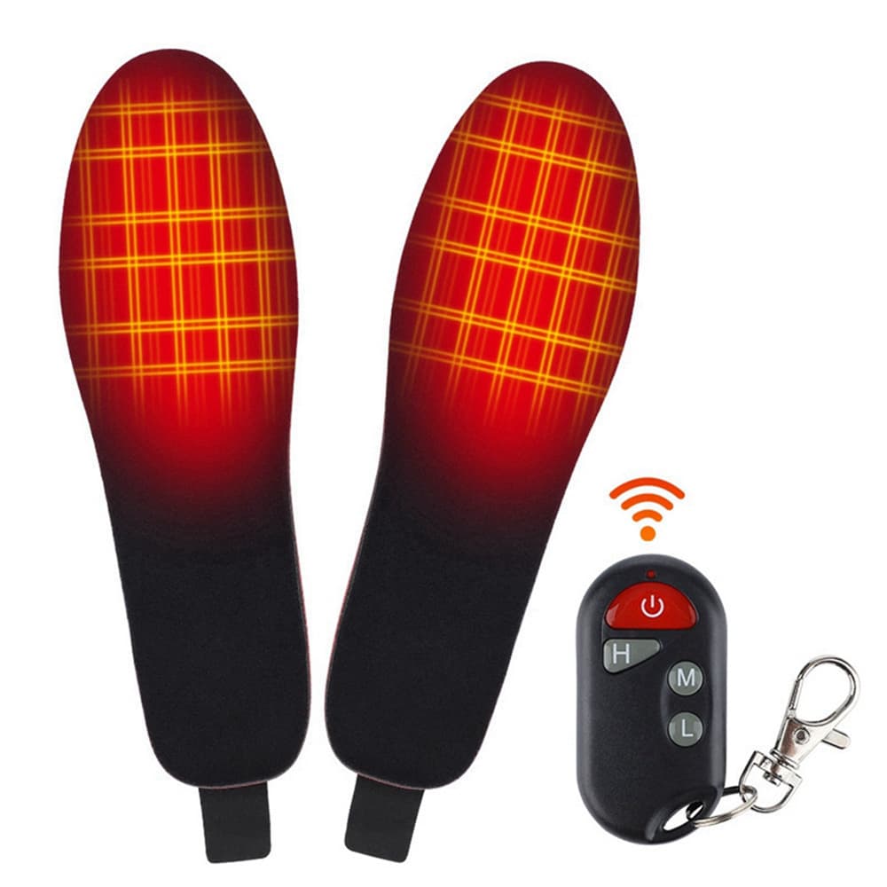 Cross-border remote control three-level electric heating insoles, USB rechargeable heating insoles, winter skiing warm walking insoles