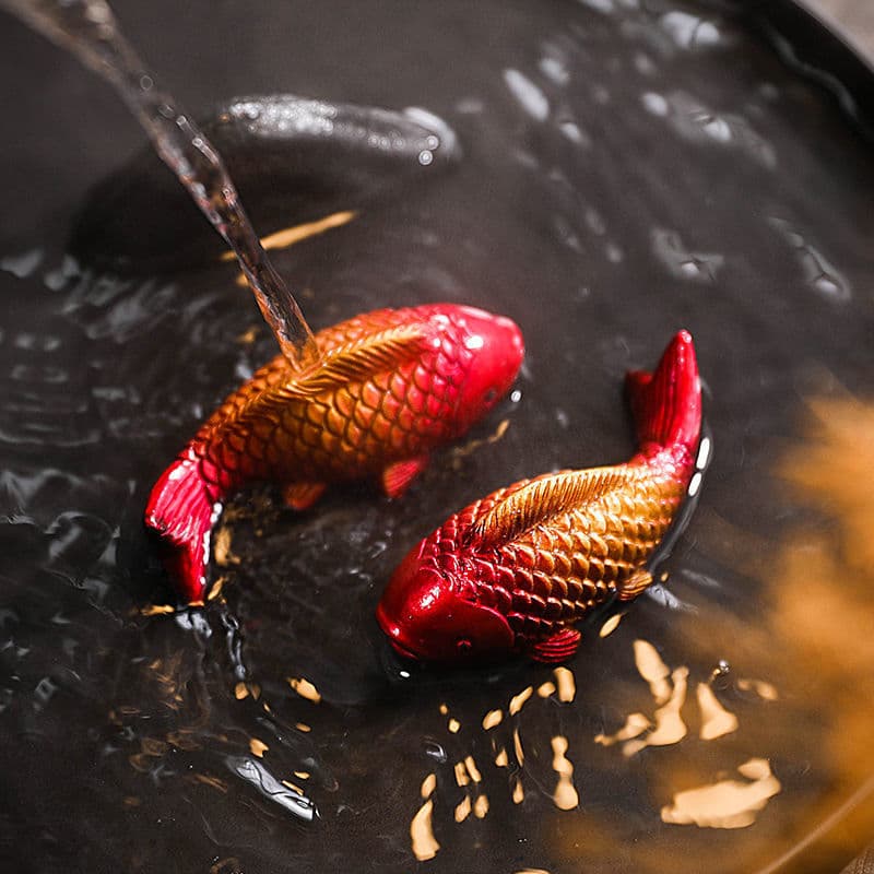 Tea Table Ornament New National Trend Internet Famous Color-Changing Fish Tea Pet Ornament Maintainable Tea Fun