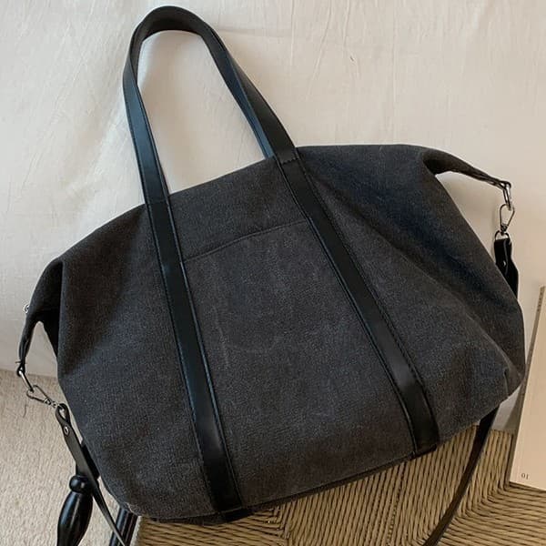 Canvas Tote Bag Large Capacity Casual Unisex Commuter Bag Handbag Shoulder Bag