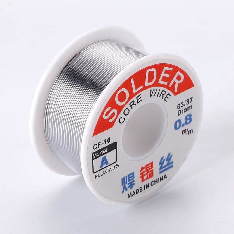 Soldering iron kit with 63/37 small roll soldering wire, 50g 100g tin wire in 0.6-0.8-1.0