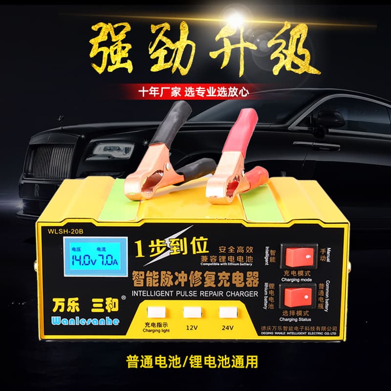 Factory Direct Sales Lead-Acid Lithium Battery Charger, Battery Charger 12V24V, Battery Charging Machine with Pure Copper Core