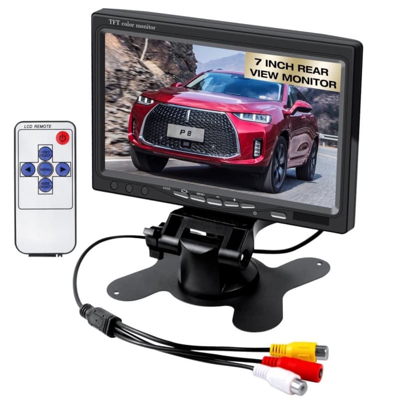 High-definition 7-inch desktop display car display universal 12V-24V truck two-way AV reversing image