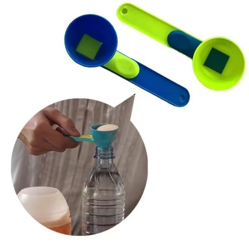 Mess Free Measuring Funnel Creative Protein Powder Sliding Spoon Coffee Leak-Proof Spoon