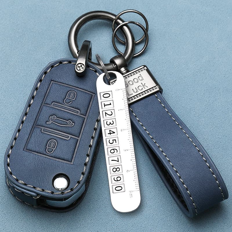 New Peugeot 4008 Key Case Cover Special for 508 Dongfeng Peugeot 308 New 408 Decoration 2008 Car High-Grade Bag