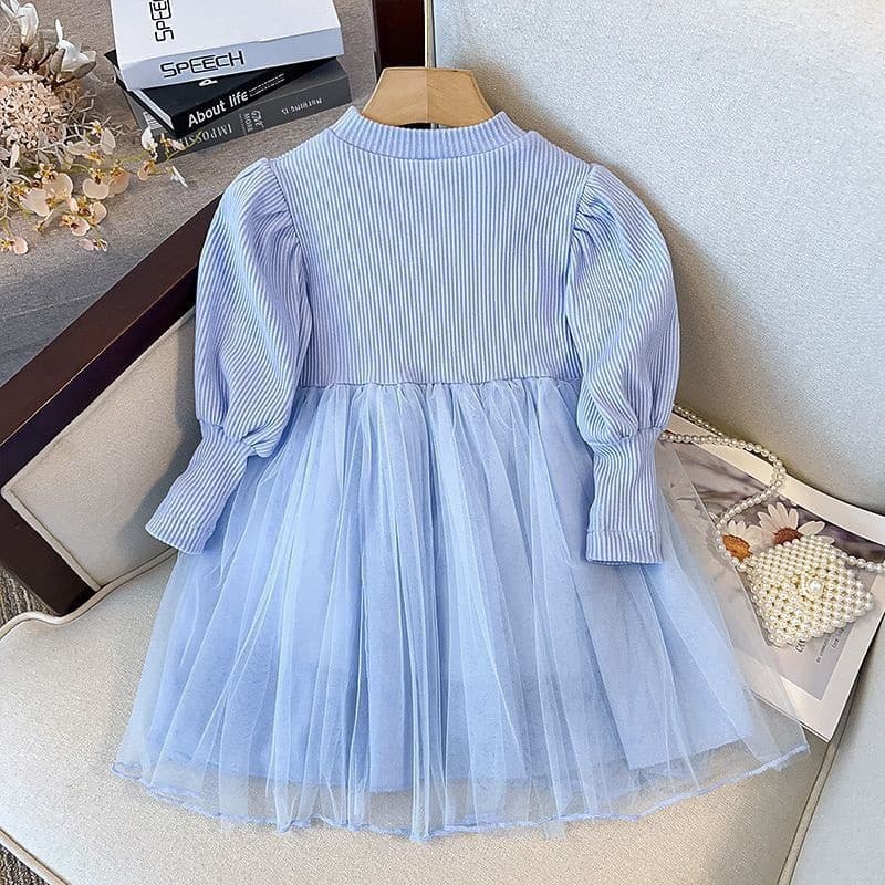 Girls Dress Spring Autumn 2025 New Baby Girl Clothes Stylish Fall Winter Children Wear Princess Dress