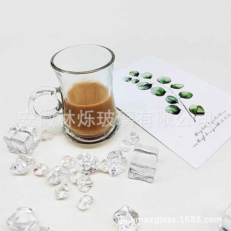 Arabic Market Small Coffee Cup Latte Cup Compact Exquisite Glass Cup with Handle Red Wine Glass Tea Coffee Cup