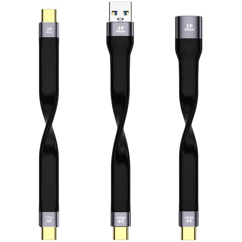 Dual-ended Type-C male to male PD fast charging to USB 3.1 high-speed hard drive 40G short USB4 100W Thunderbolt 3