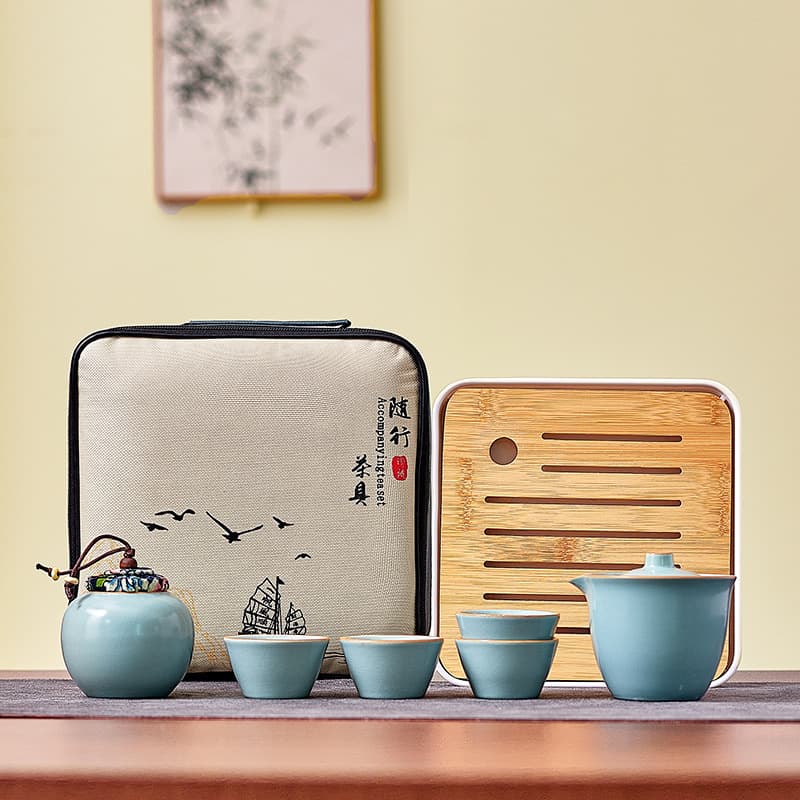 Ceramic Tea Set Gift Practical Affordable High-End Bank Anniversary Customer Souvenir Corporate Welfare Giveaway with Logo