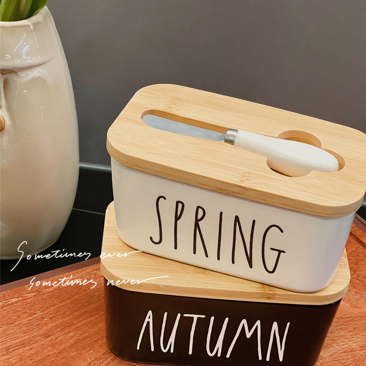 Amazon butter dish in stock ceramic butter box with knife and lid butter box western bread butter dish rectangular
