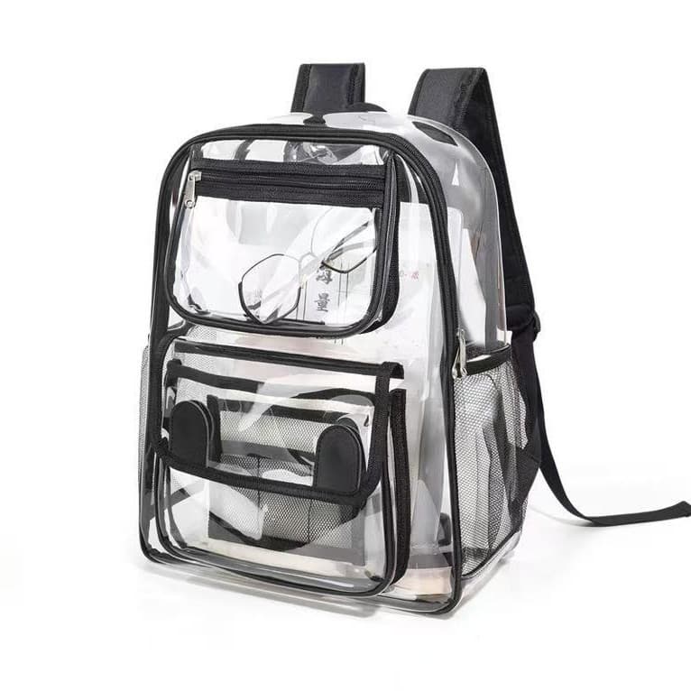In Stock Amazon Hot Selling Clear Backpack for School Concerts PVC Bookbag Large Capacity Student Backpack