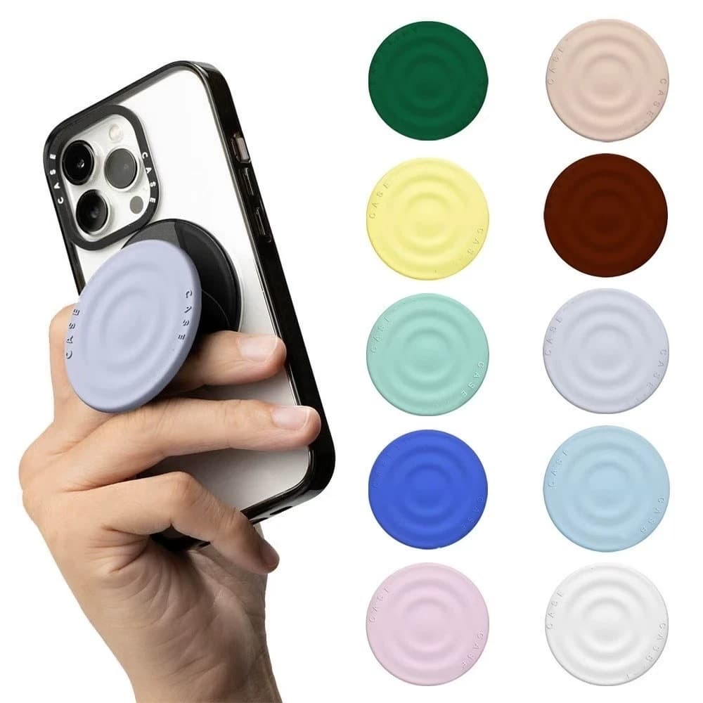 CAS White Wave Magnetic Mount ETi Retractable Foldable Universal Liquid Silicone New Soft Matte Purple MagSafe