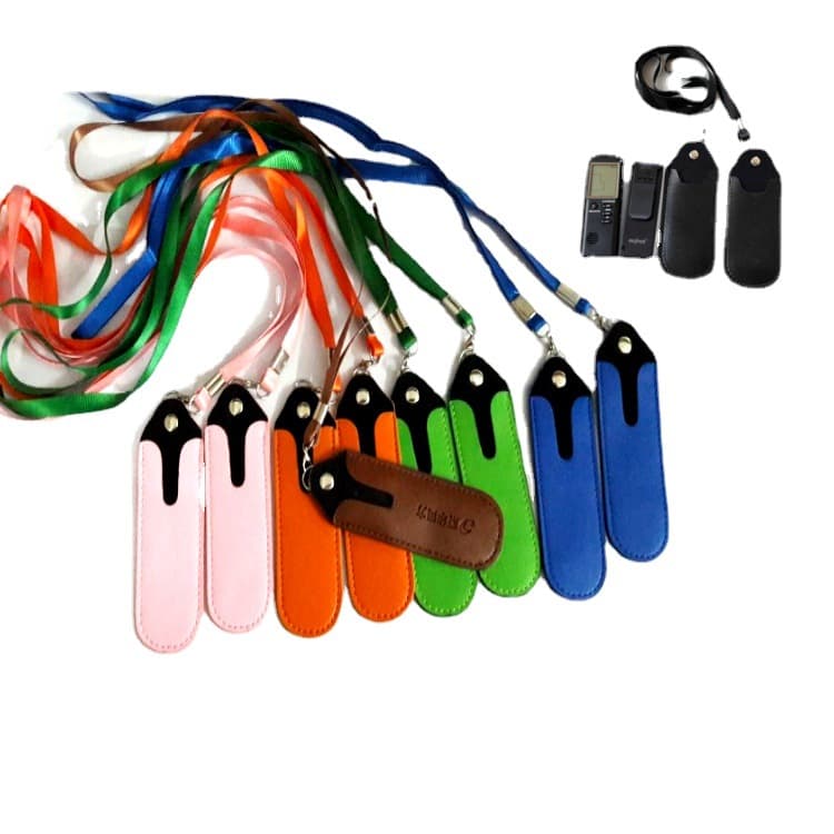 Small Leather Case Voice Recorder MP3 First Generation Stick Hanging Bag Tobacco Stick Accessories Lanyard Leather Case Hanging Bag