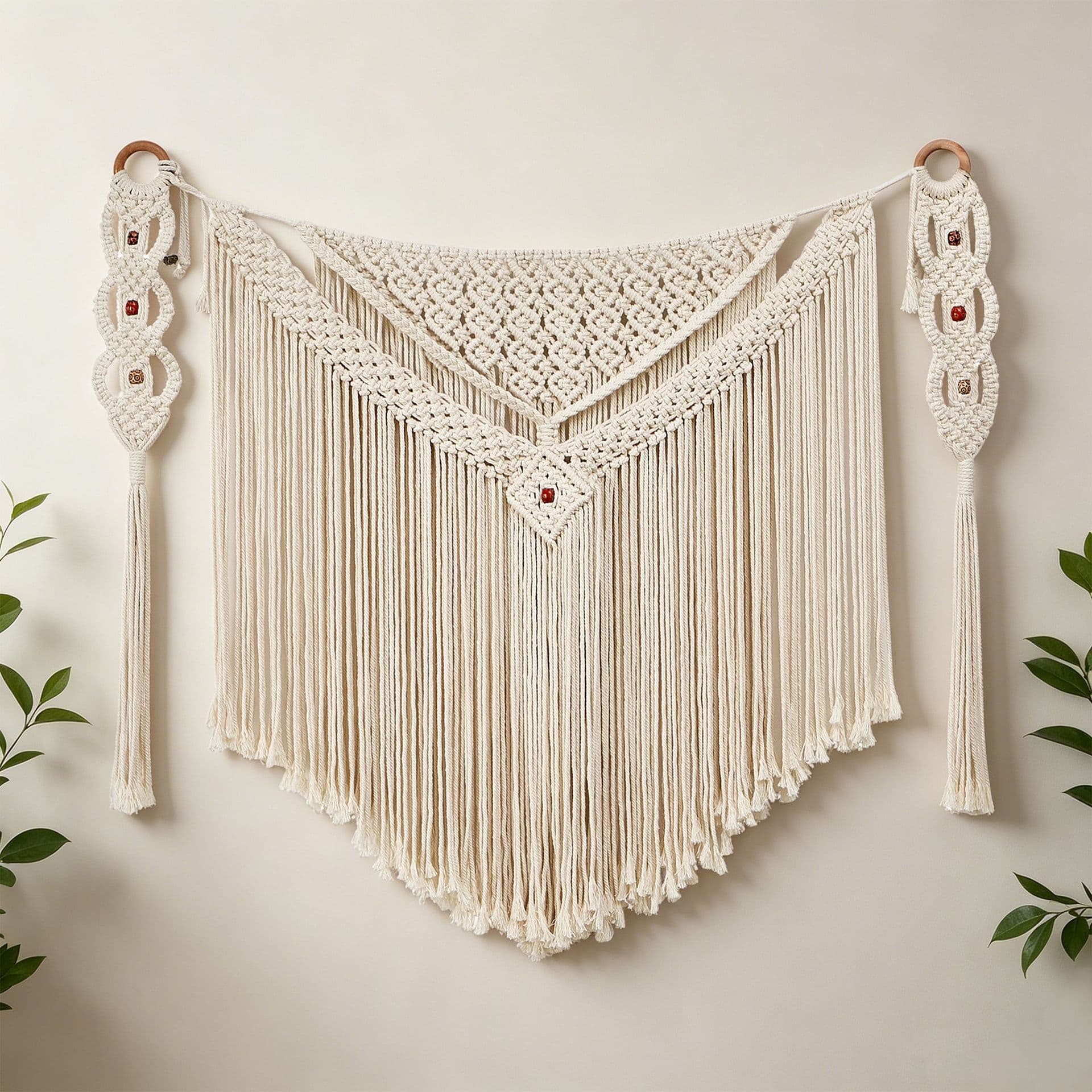Custom Boho Home Decor Tapestry Nordic Style Tassel Decorative Wall Hanging Hand Woven Tassel Tapestry