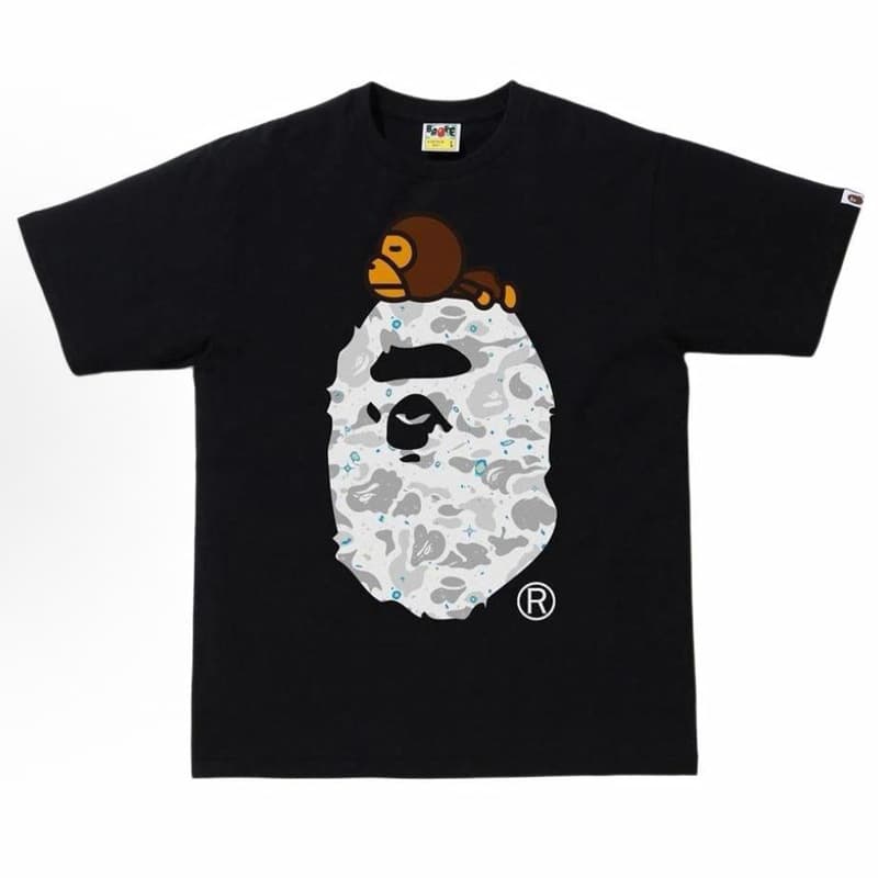 Cross-border Foreign Trade Wholesale BAPE Streetwear Ape Head Heavyweight Pure Cotton Short Sleeve Shark Monkey Men's Women's T-Shirt Top