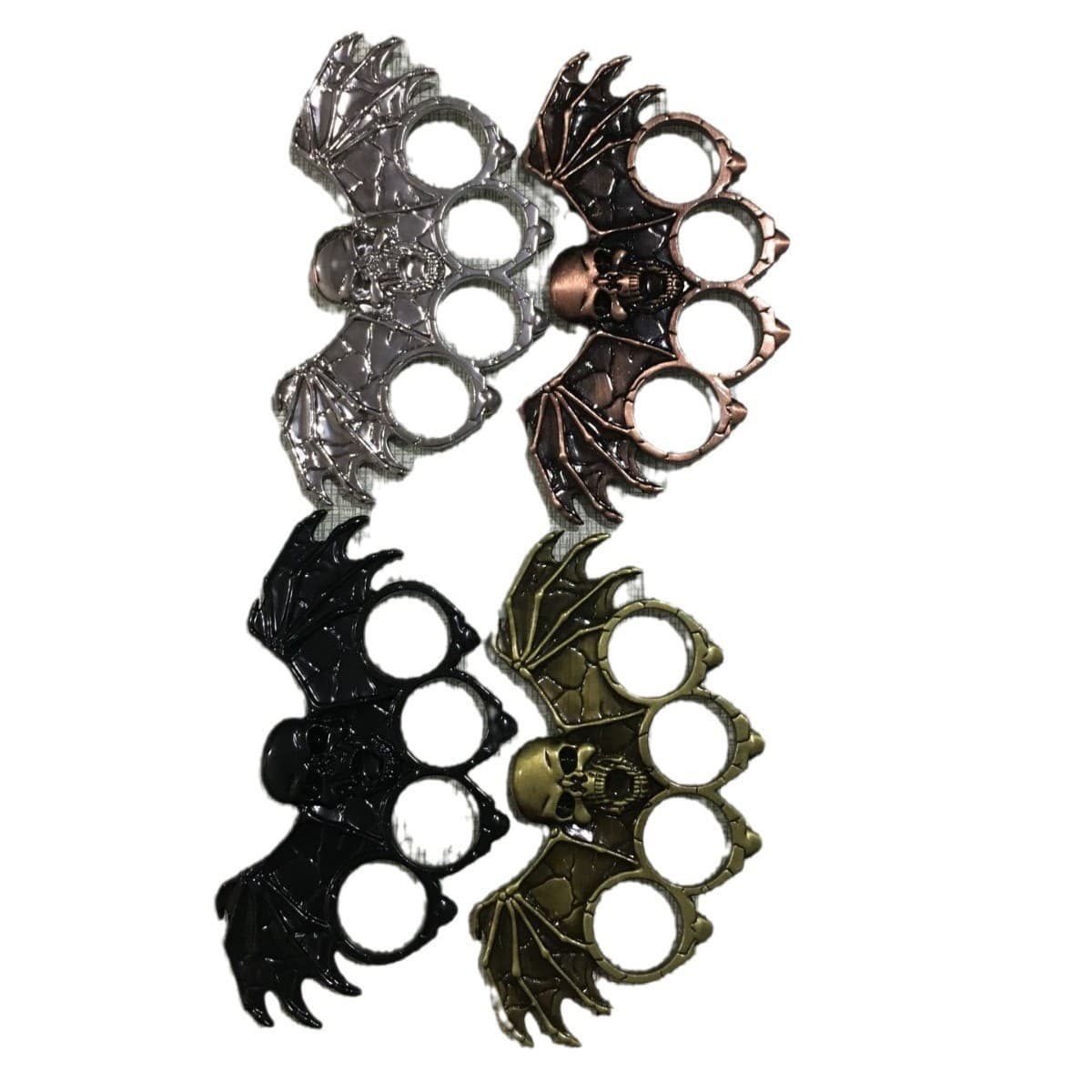 Batman Zinc Alloy Knuckle Duster Four-Finger Self-Defense Weapon Two-Finger Escape Hand Support Self-Protection Gear Hand Guard Escape