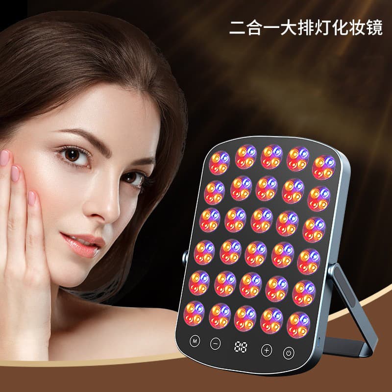 Custom-made LED photon facial mask device, 2-in-1 large light bar, multiple light sources, adjustable working modes.